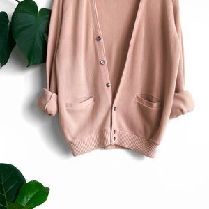 Vintage Grandpa Cardigan in Peach Blush / Neutrals / Vintage Men’s Sweater